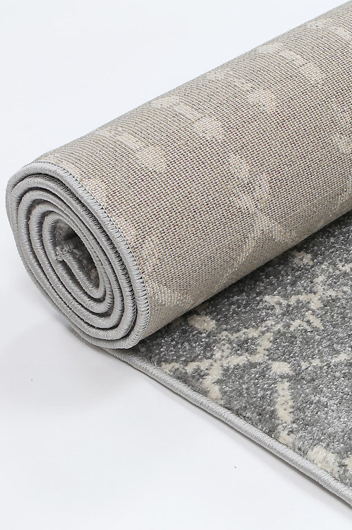 Distressed Transitional Polypropylene Floor Rug Grey Ivory 300 x 400cm, view 5