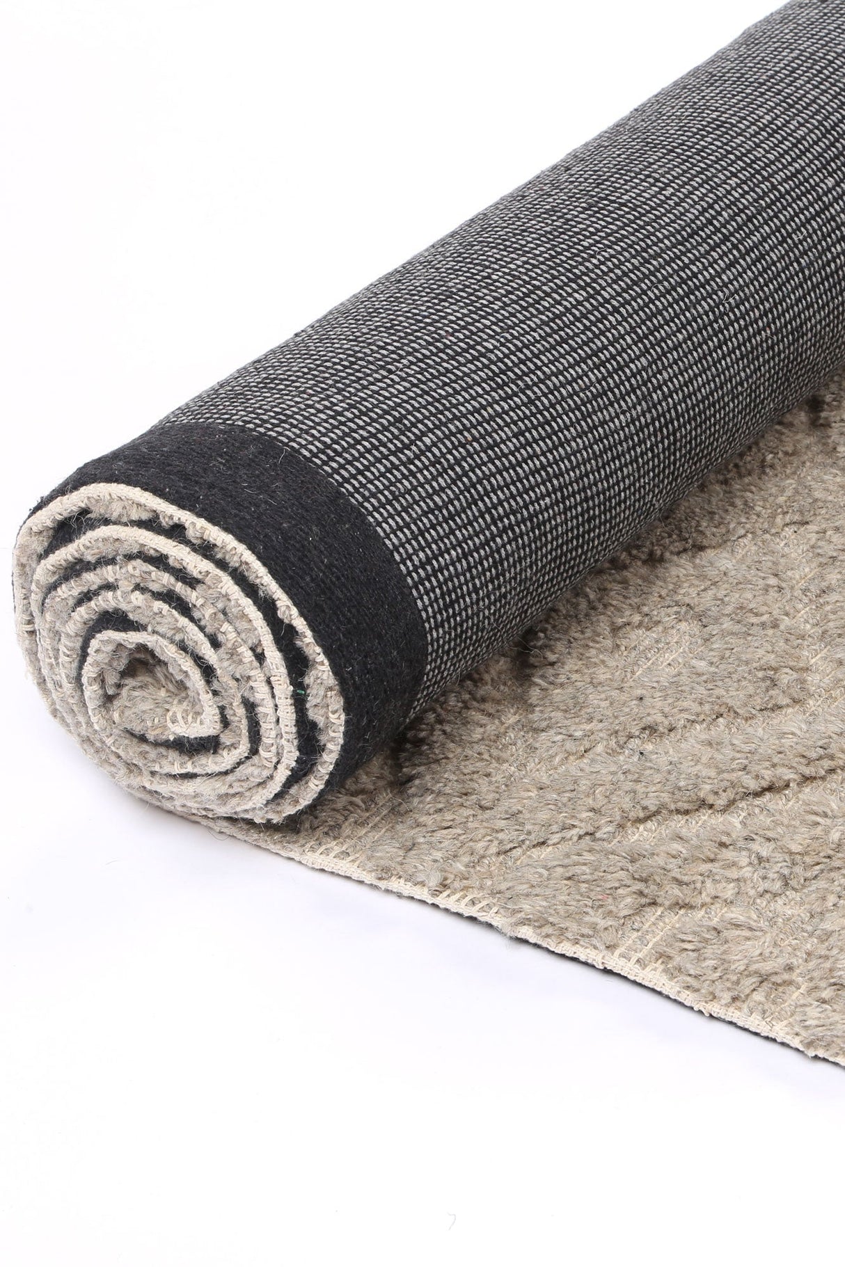 Ash hand tufted wool blend floor rug 240x330cm