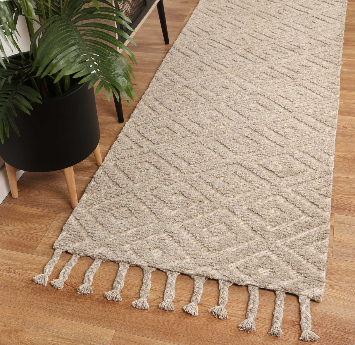 Ash hand tufted wool blend floor rug 240x330cm
