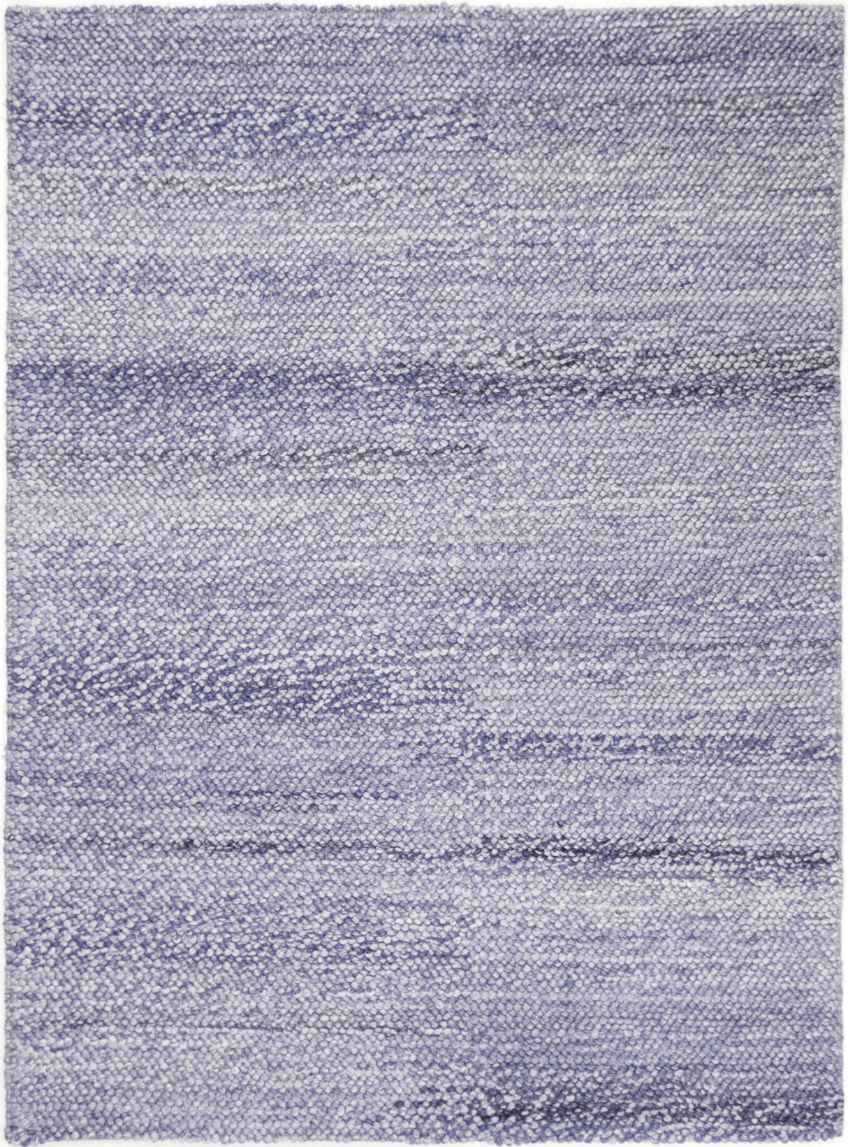 Textured wool blend floor rug in blue, 200 x 290 cm