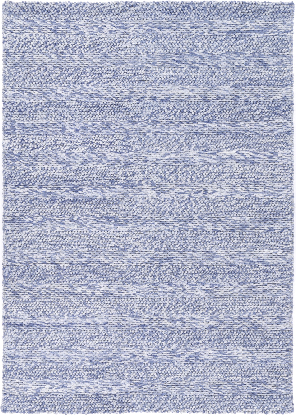 Textured Wool Blend Floor Rug, Blue 240x330cm