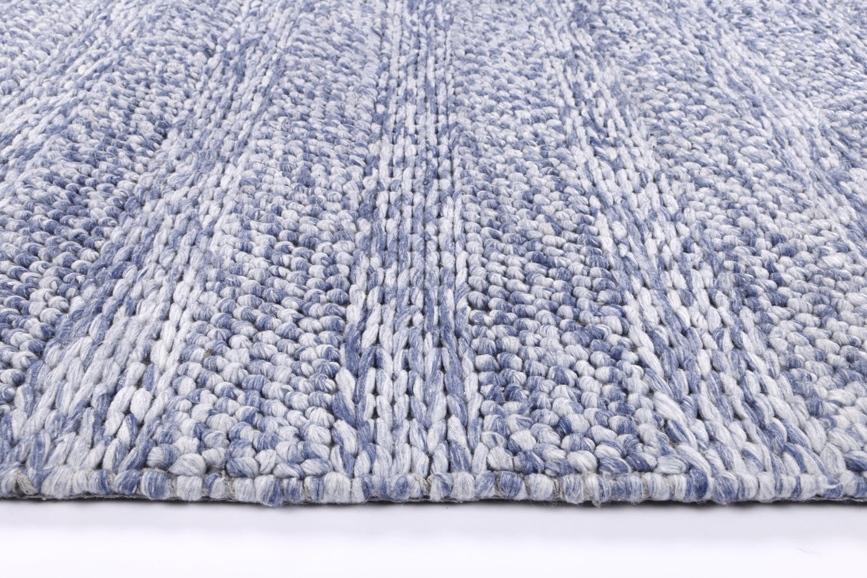 Textured Wool Blend Floor Rug, Blue 240x330cm - view 3