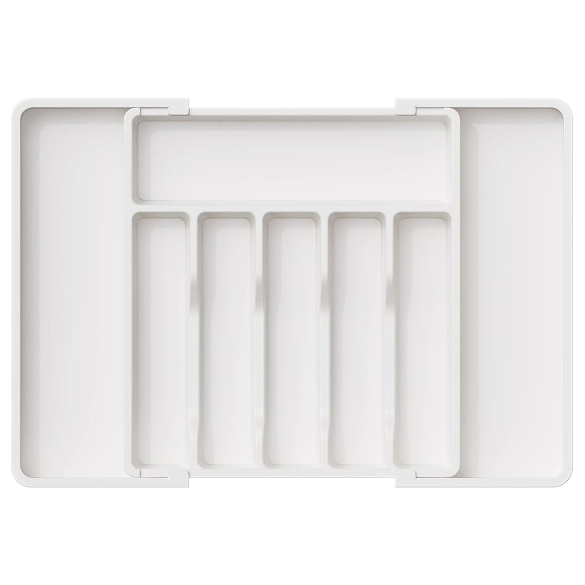 Brixham Telescopic Cutlery Storage Tray, White