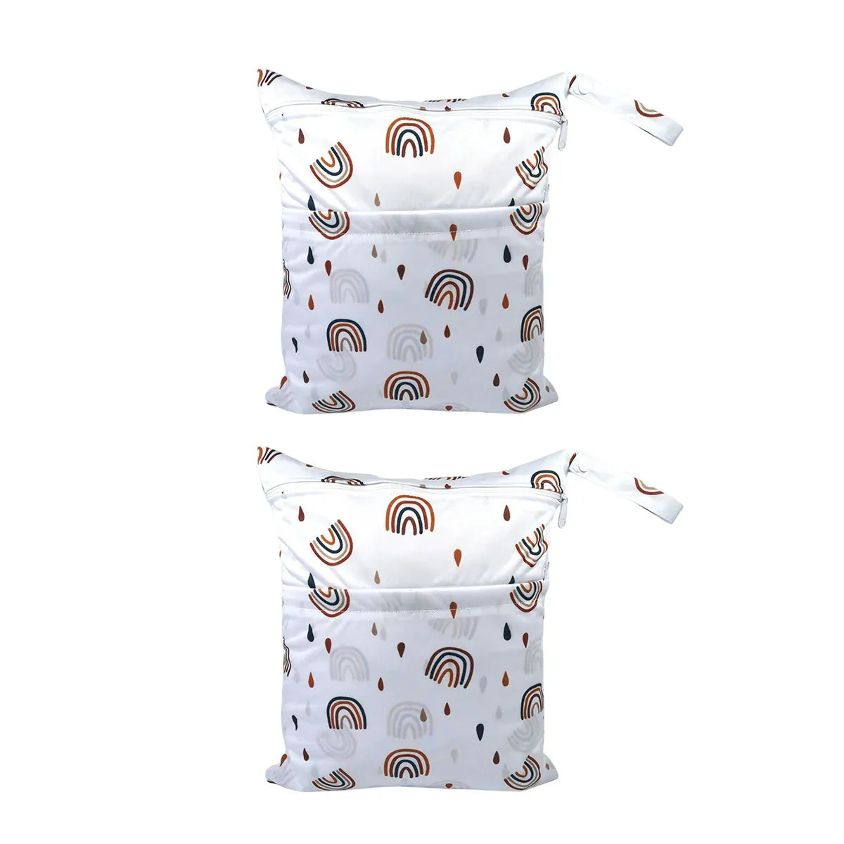 Waterproof nappy and wet bags with heart print, 2 piece
