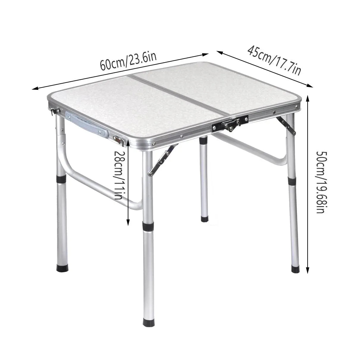 Yankalilla Aluminium Folding Camping Table, Silver