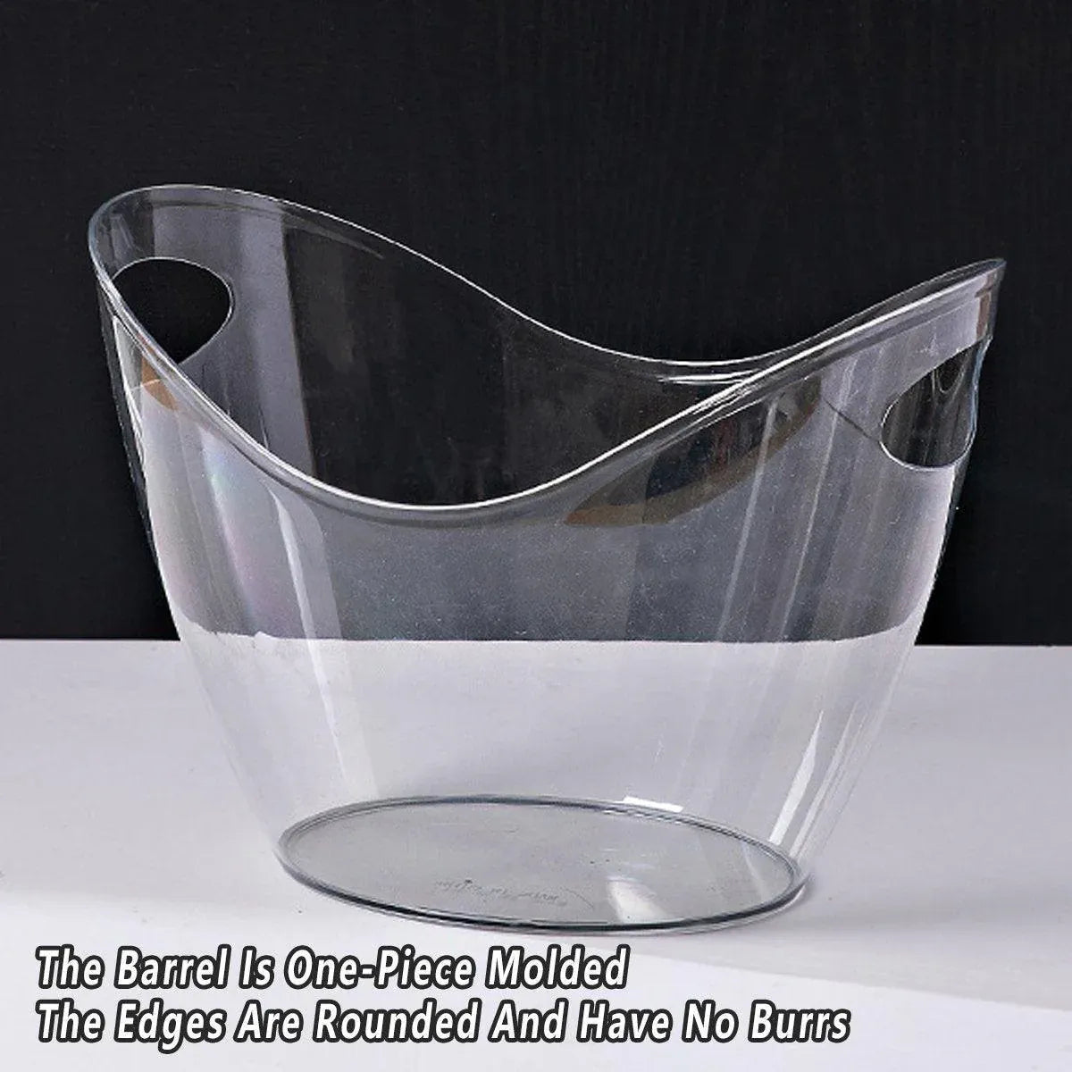 2 piece 3.5L clear ice bucket set