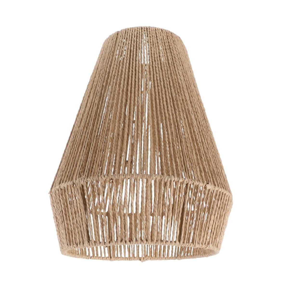 Hand Woven Paper Rope Pendant Lampshade Yellow view 2