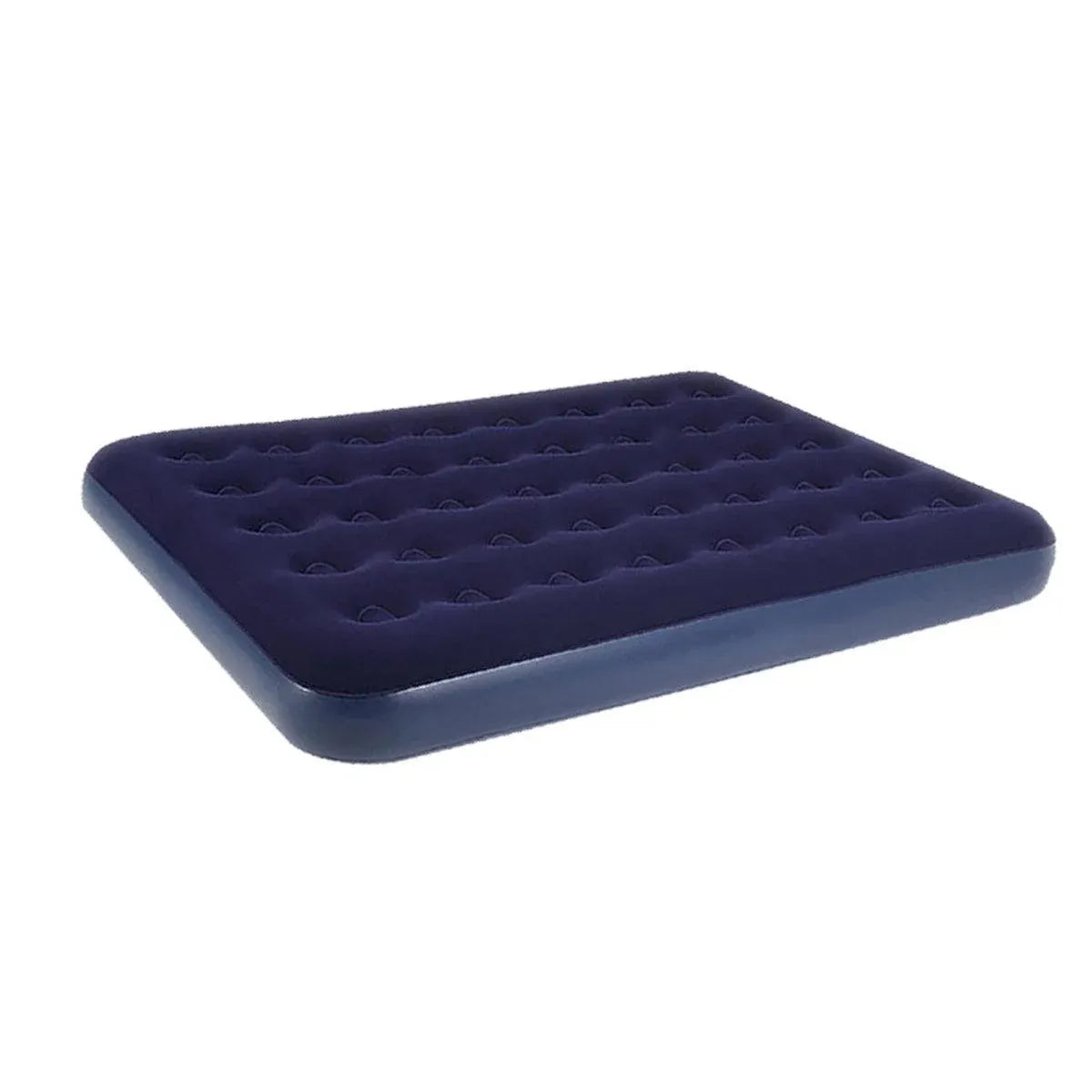 Hungabee Inflatable Airbed, Single 186x96cm Flocked Blue