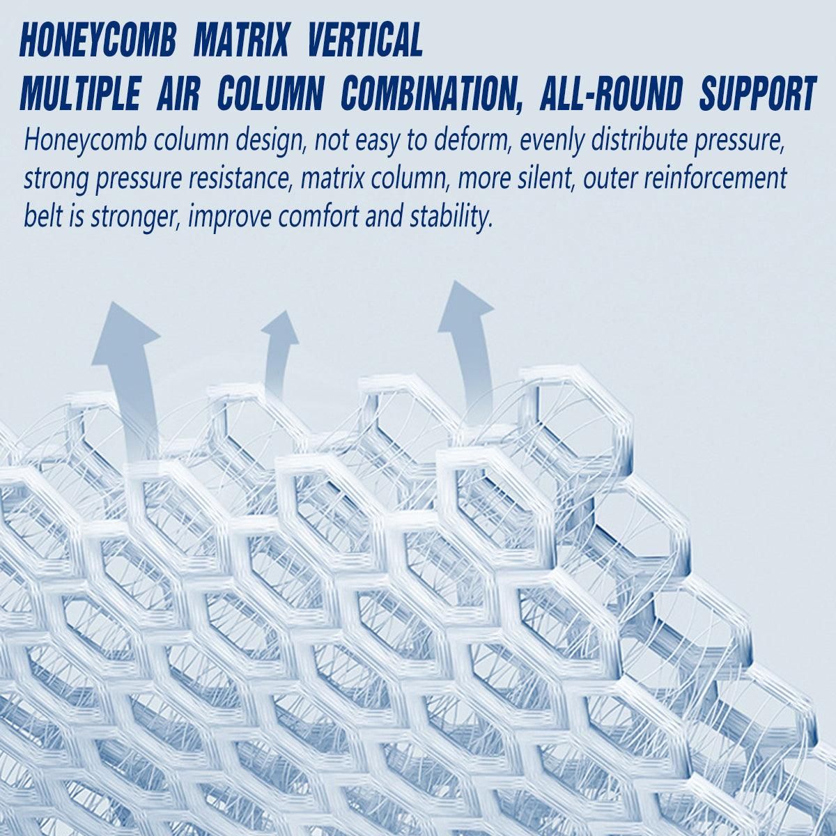 Hungabee Inflatable Airbed, Single 186x96cm Flocked Blue