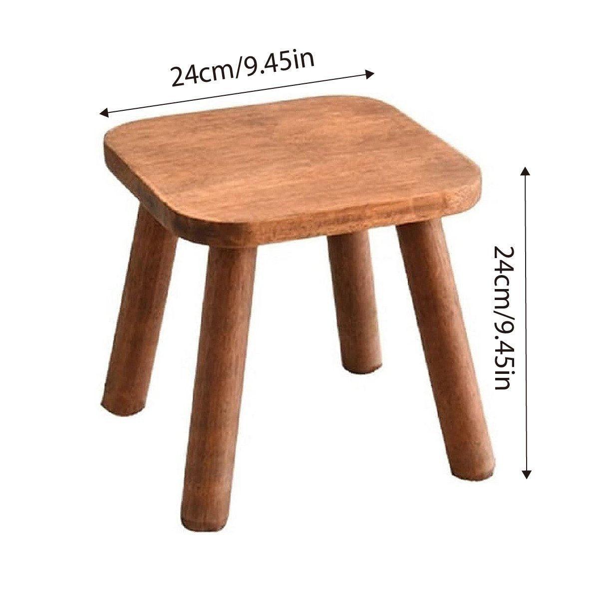 Wooden stool showing natural wood grain