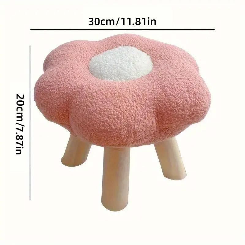 Flower stool plush seat detail