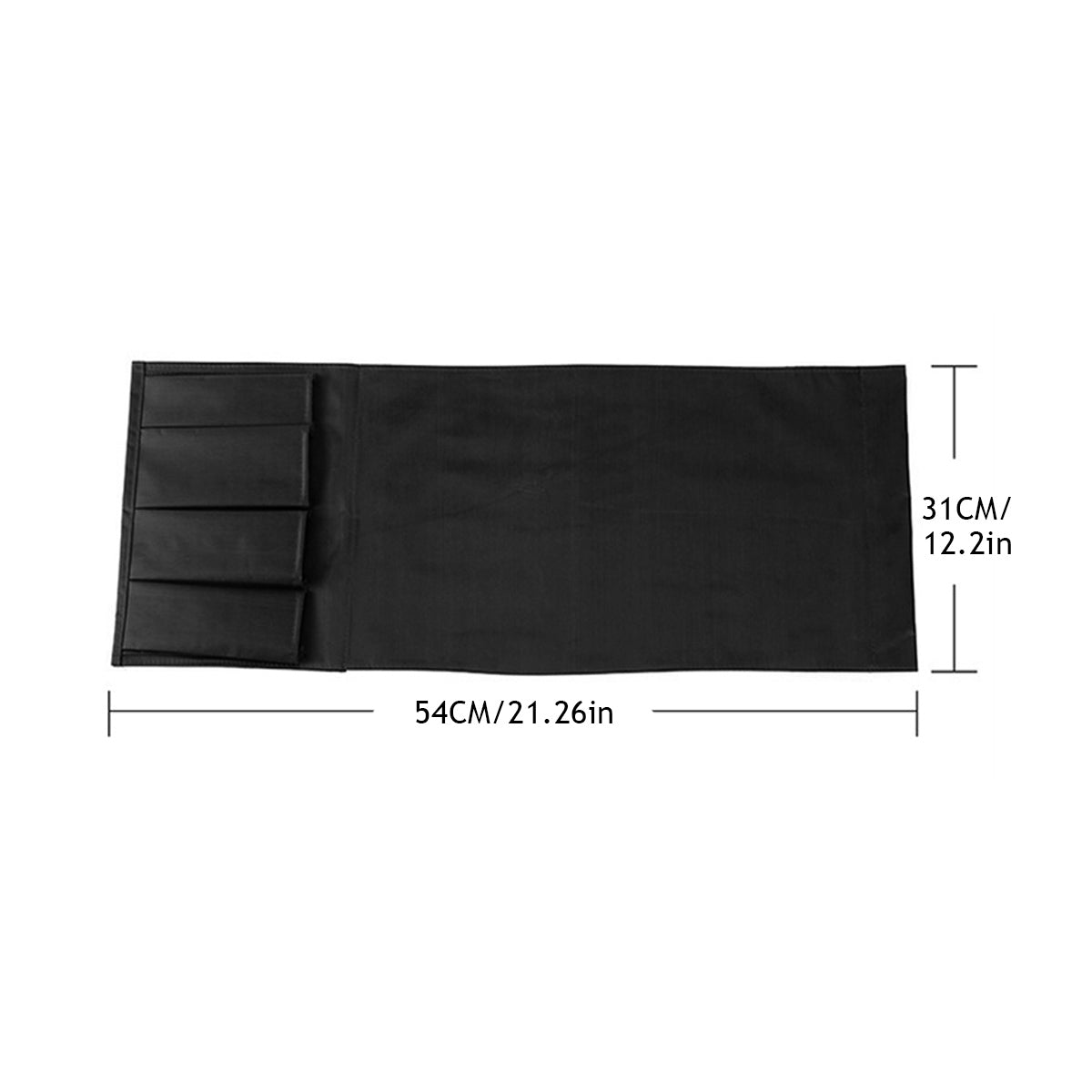 Black sofa armrest organiser with 6 pockets - view 3