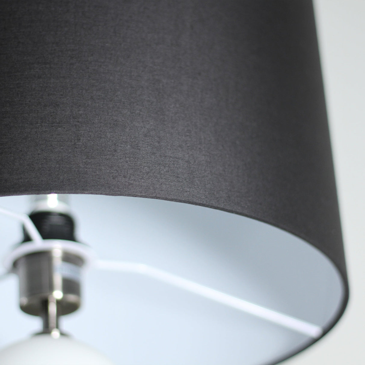 Textured Glass Orb Floor Lamp Pewter