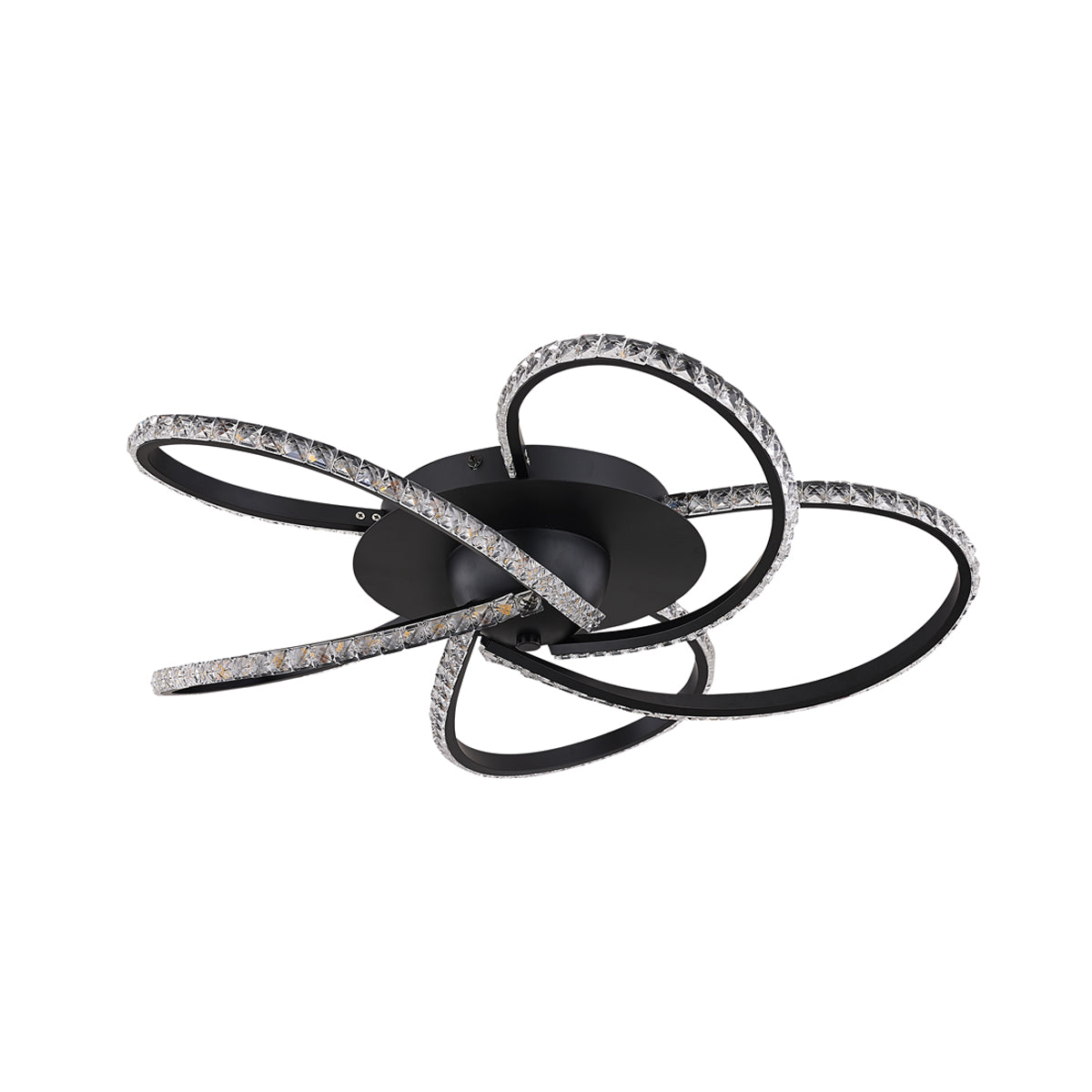 Irie Dimmable 5-Light LED Ceiling Light — Black — Allure Home Collections