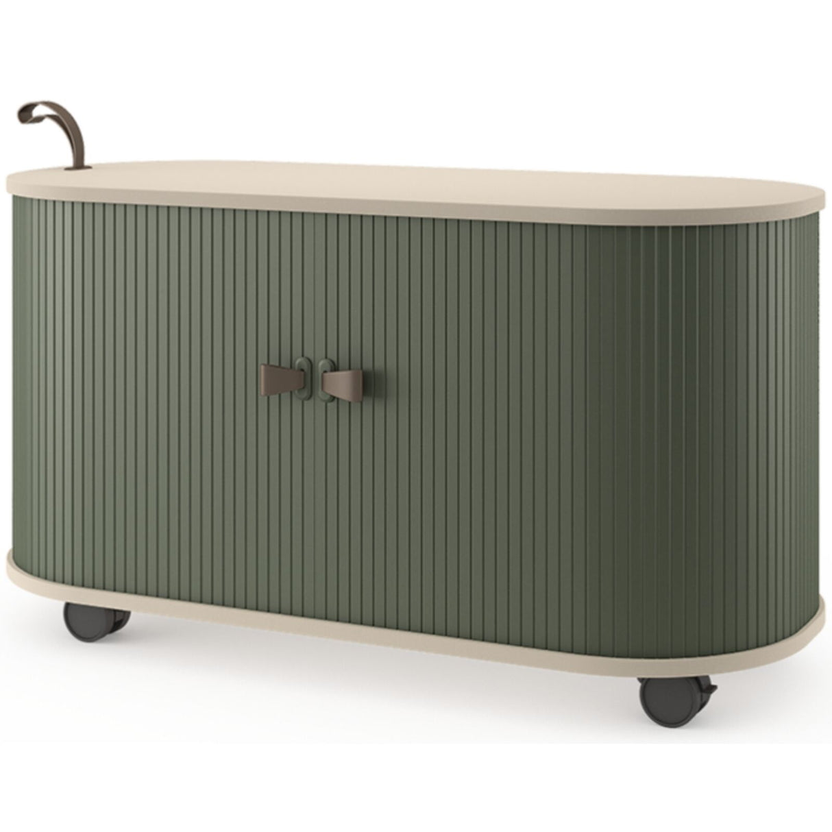 FITIN Rollin Mobile Roller Shutter Storage Cabinet — Adjustable Shelves and Wheels — Allure Home Collections