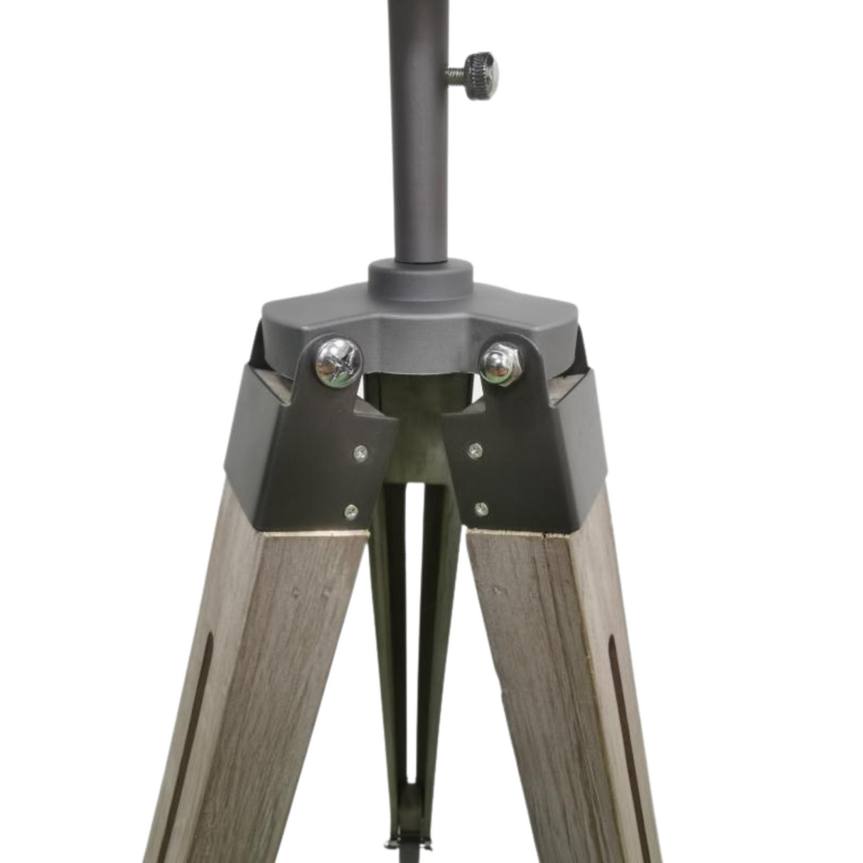 Nautical Tripod Floor Lamp Steel Grey with Searchlight Head
