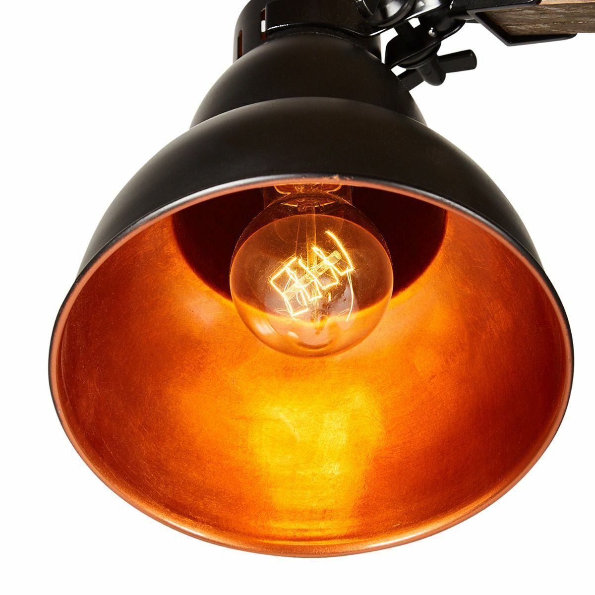 Adjustable Industrial Floor Lamp Matte Black with Copper Interior