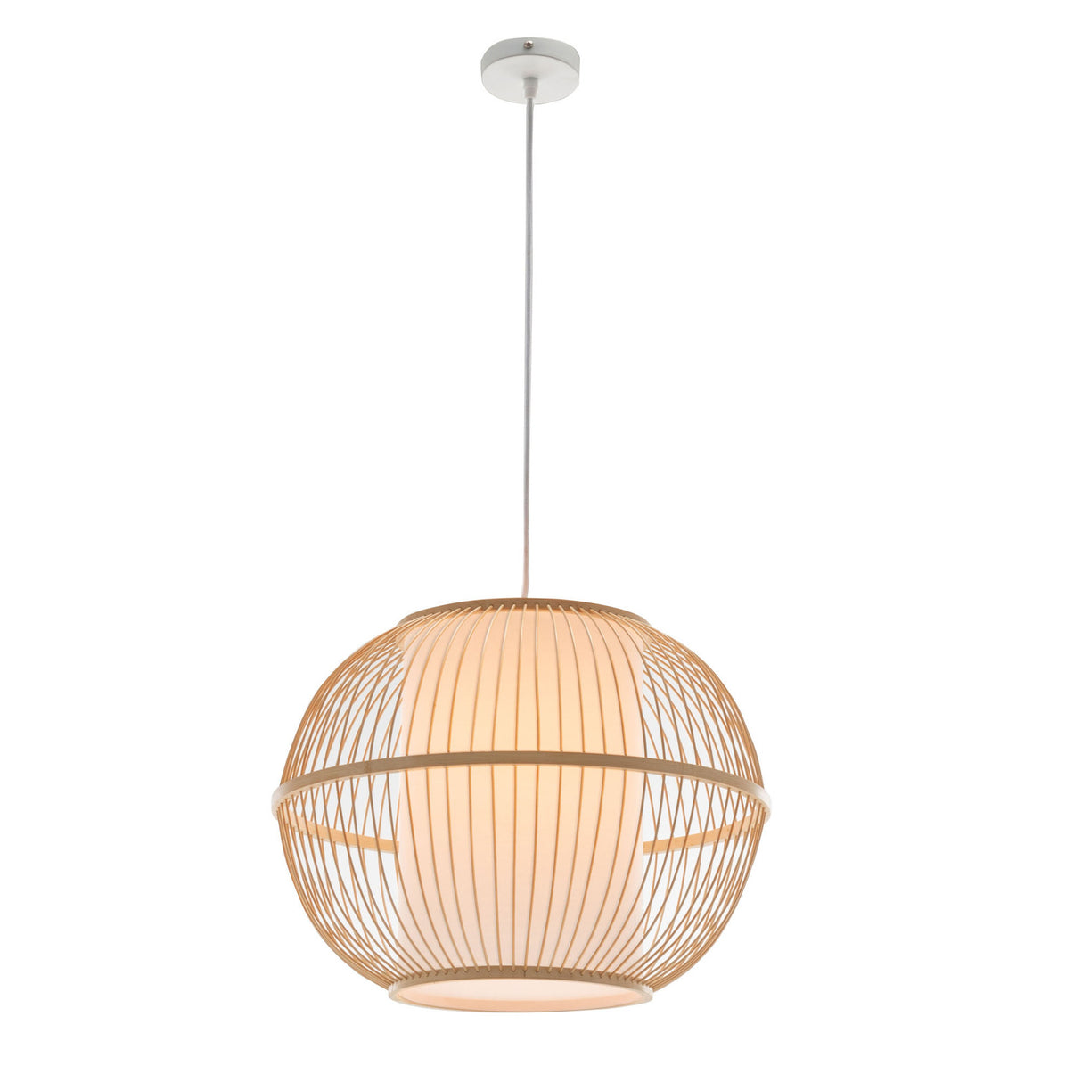 Natural Woven Bamboo Bell Pendant Light