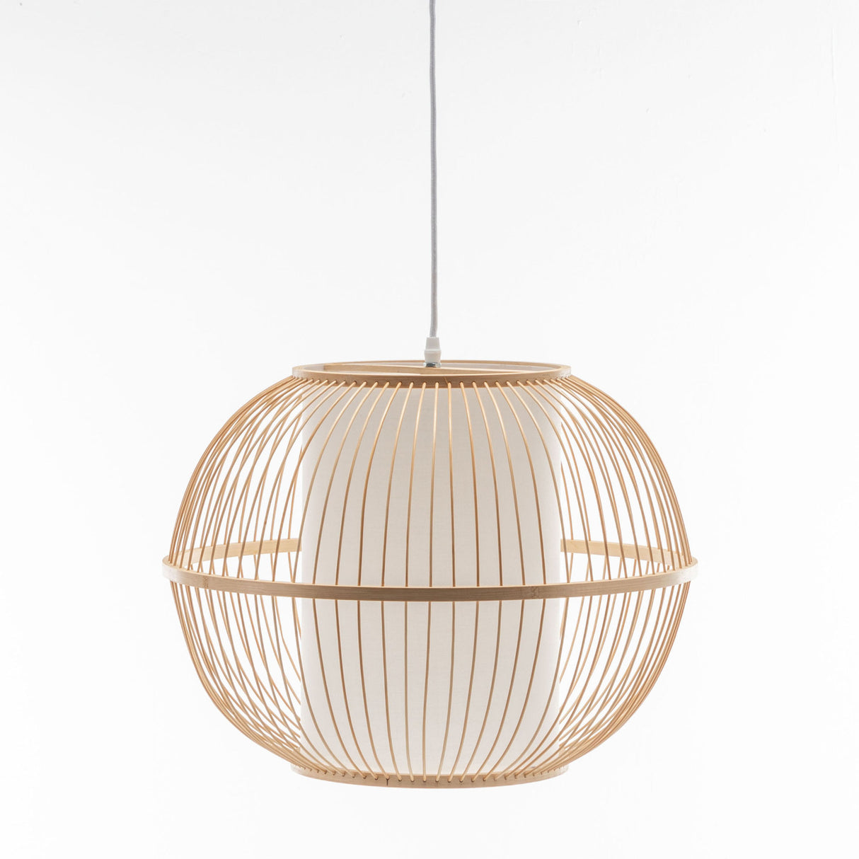 Natural Woven Bamboo Bell Pendant Light