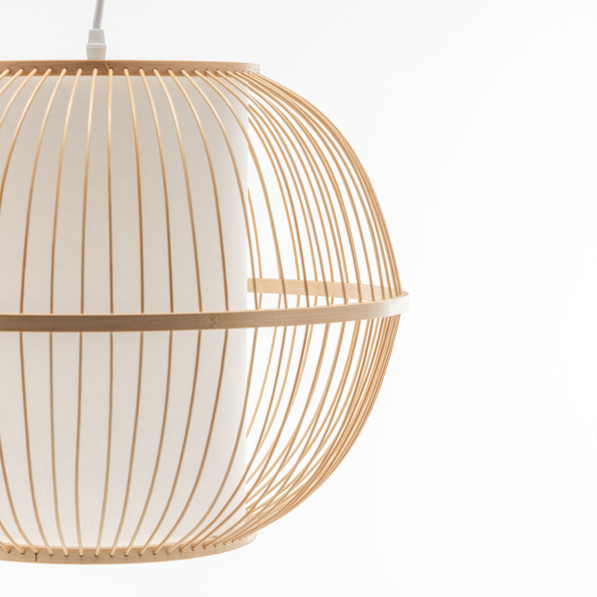 Natural Woven Bamboo Bell Pendant Light