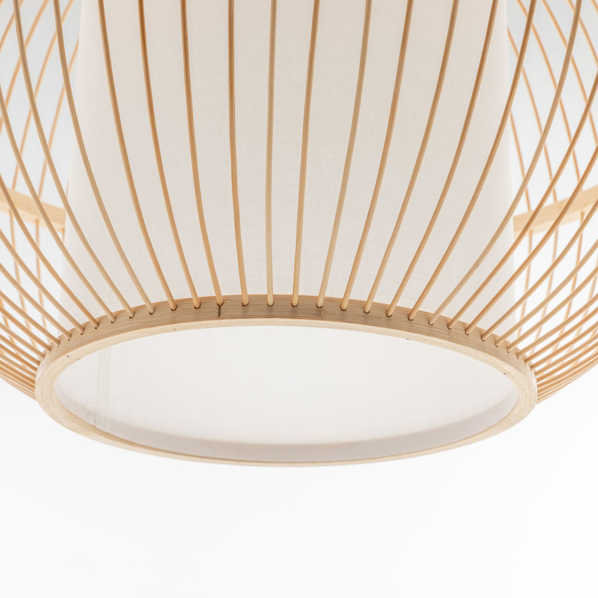 Natural Woven Bamboo Bell Pendant Light