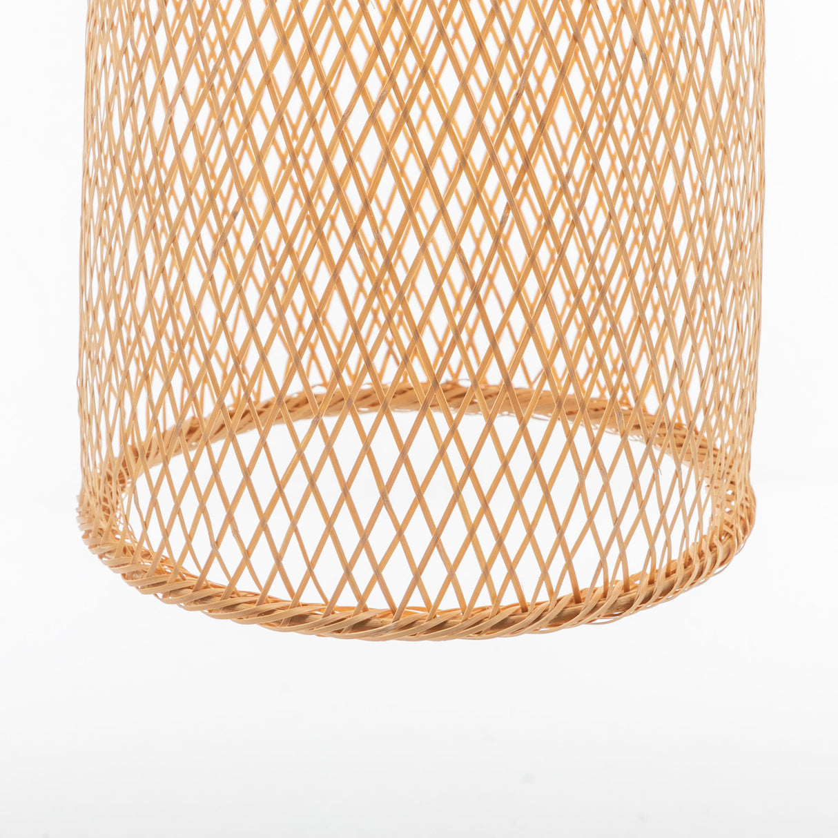 Natural Woven Bamboo Cone Pendant Light Boho Tropical