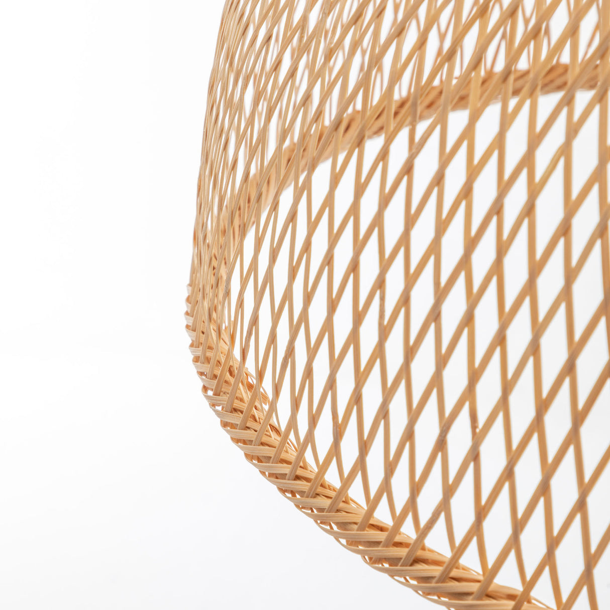 Natural Hand Woven Bamboo Dome Pendant Light