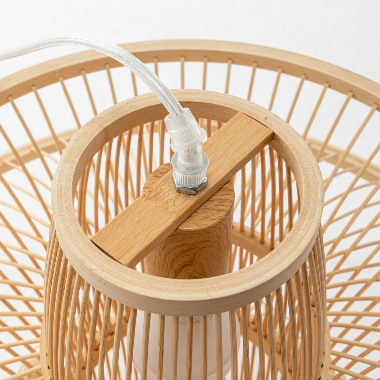 Natural Hand Woven Bamboo 3 Layer Pendant Light