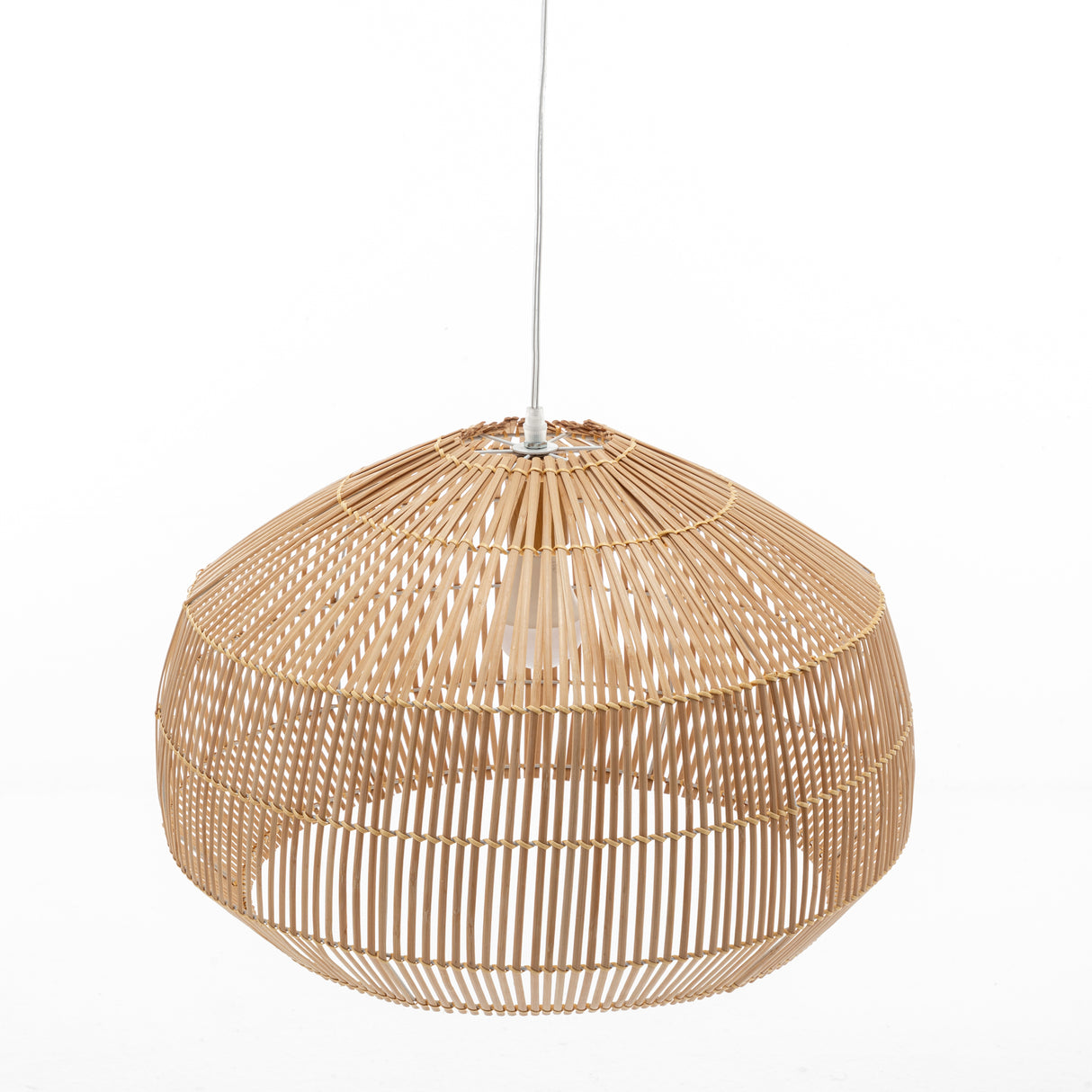 Natural Hand Woven Bamboo Cage Pendant Light