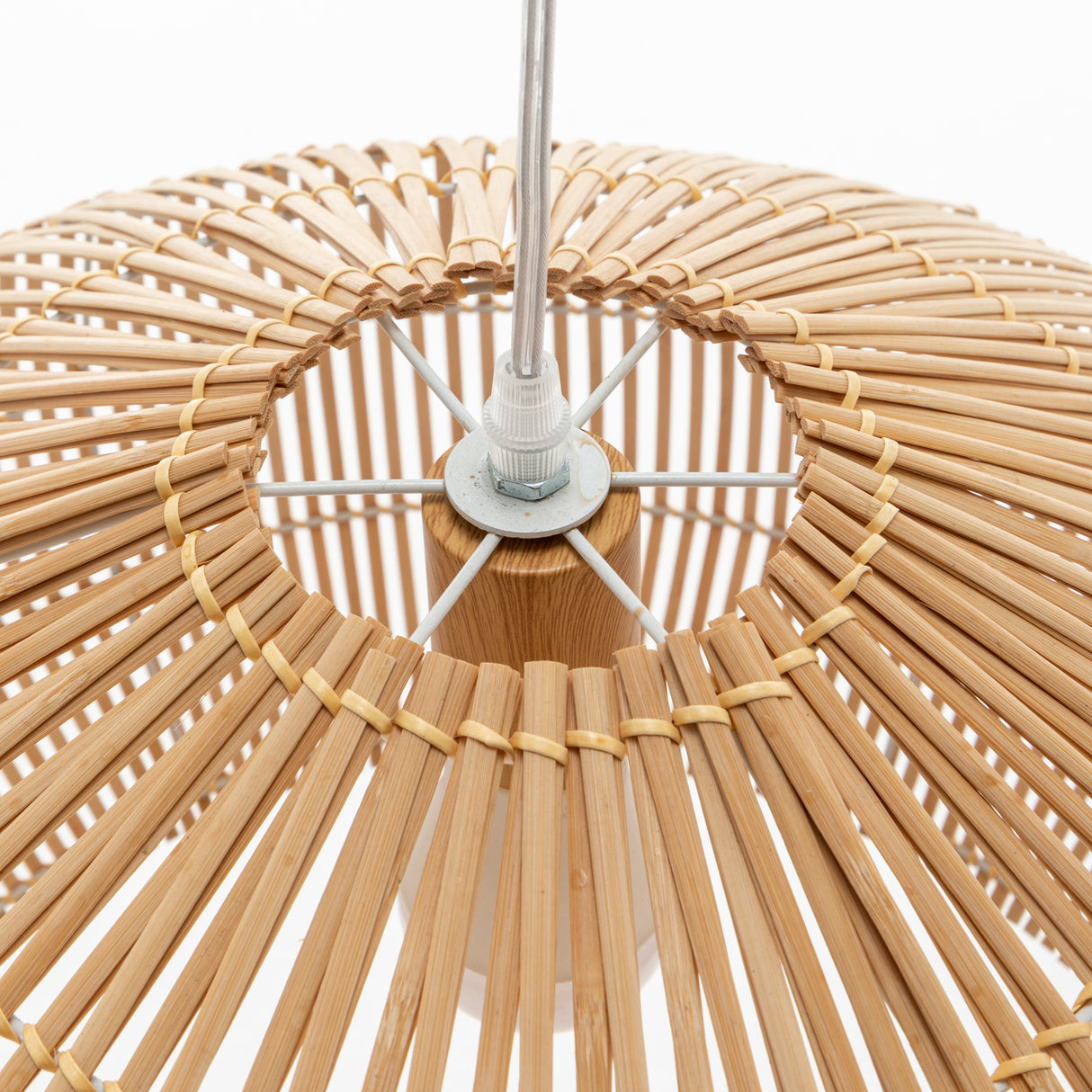 Natural Hand Woven Bamboo Cage Pendant Light