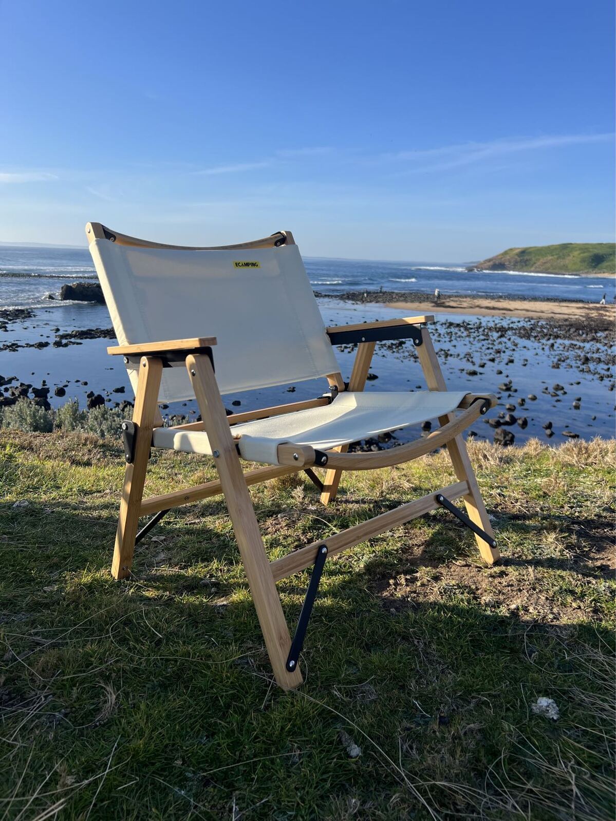 Owen Springs Bamboo Folding Camp Chair, Khaki
