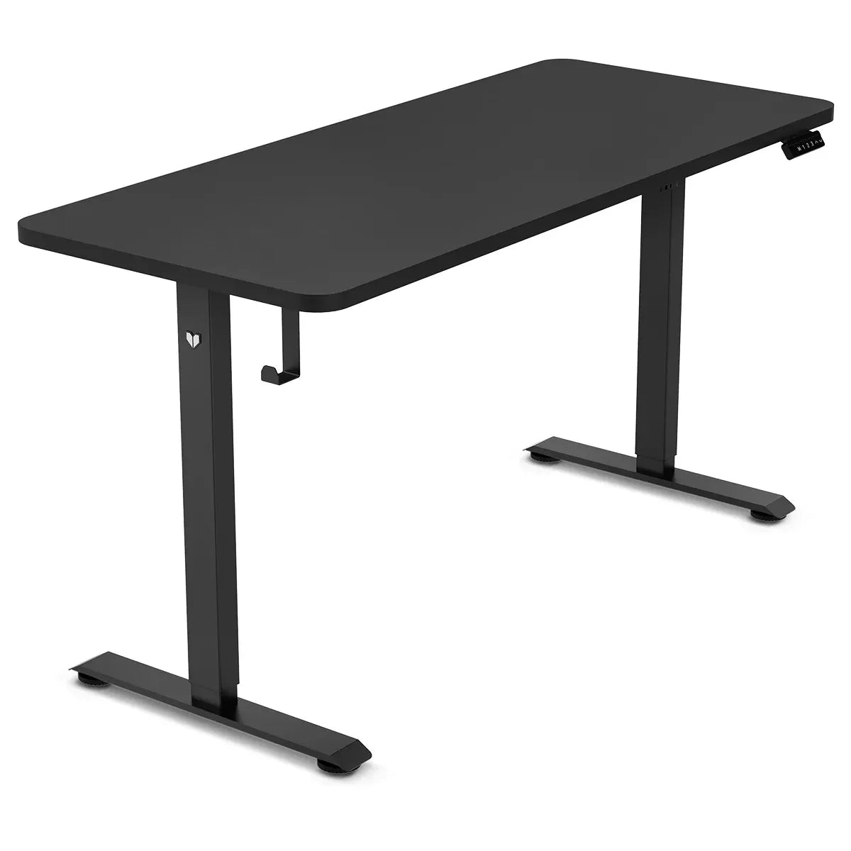 Garran black standing desk in a home office
