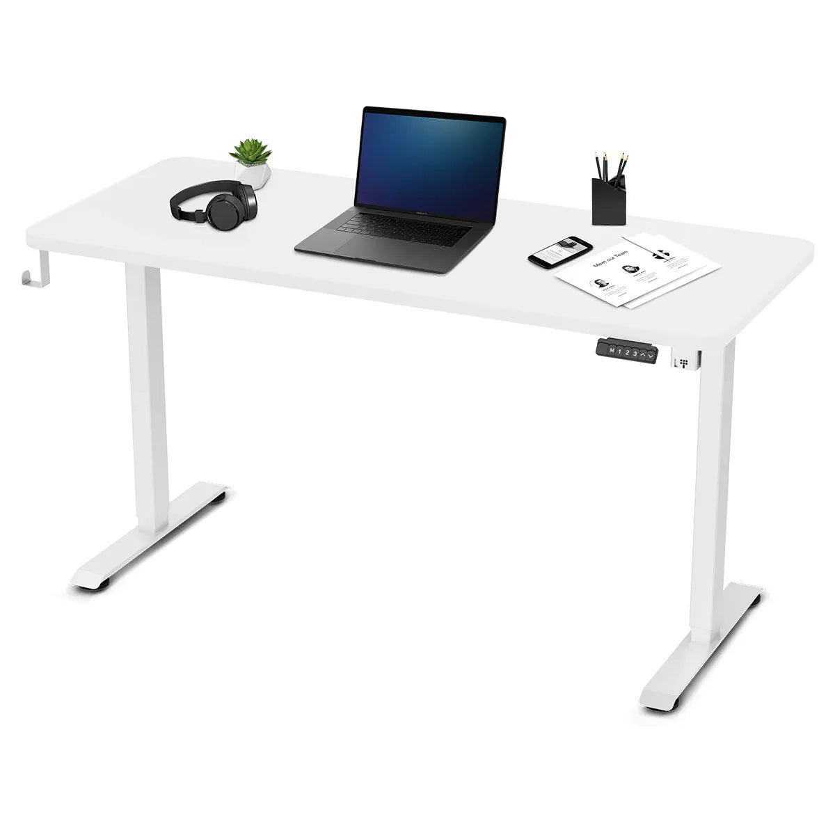 Evatt Electric Standing Desk, White 140cm
