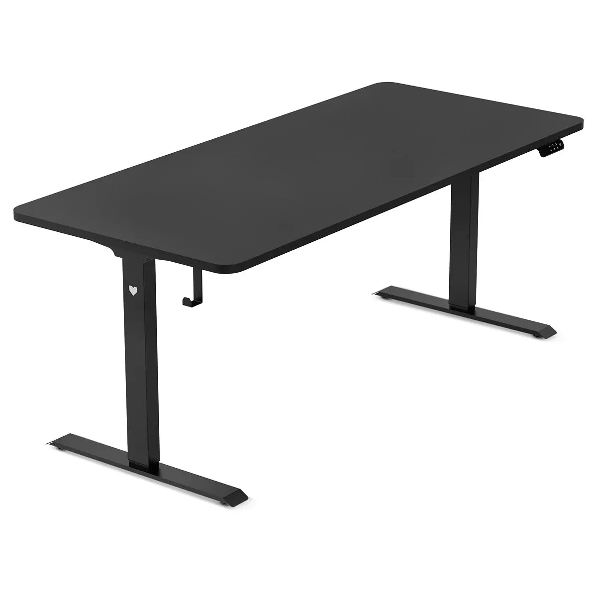 Griffith black electric standing desk 180cm in a home office