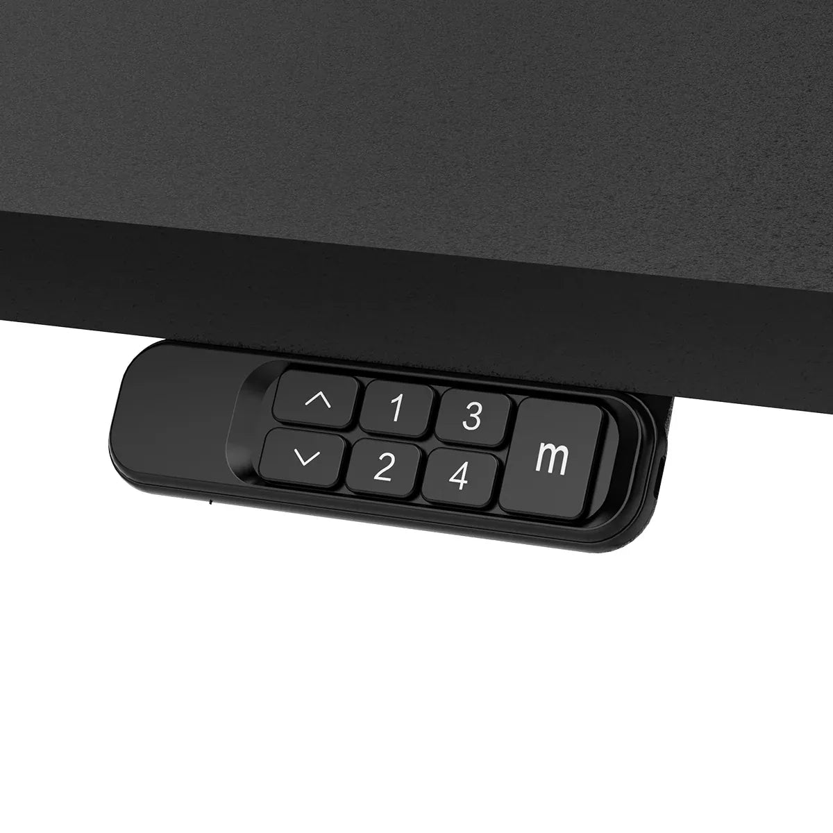 Griffith black electric standing desk 180cm in a home office