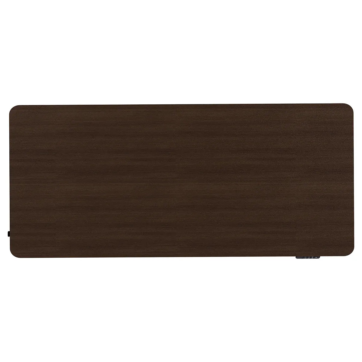 Spence Electric Standing Desk, Walnut and Black 180cm
