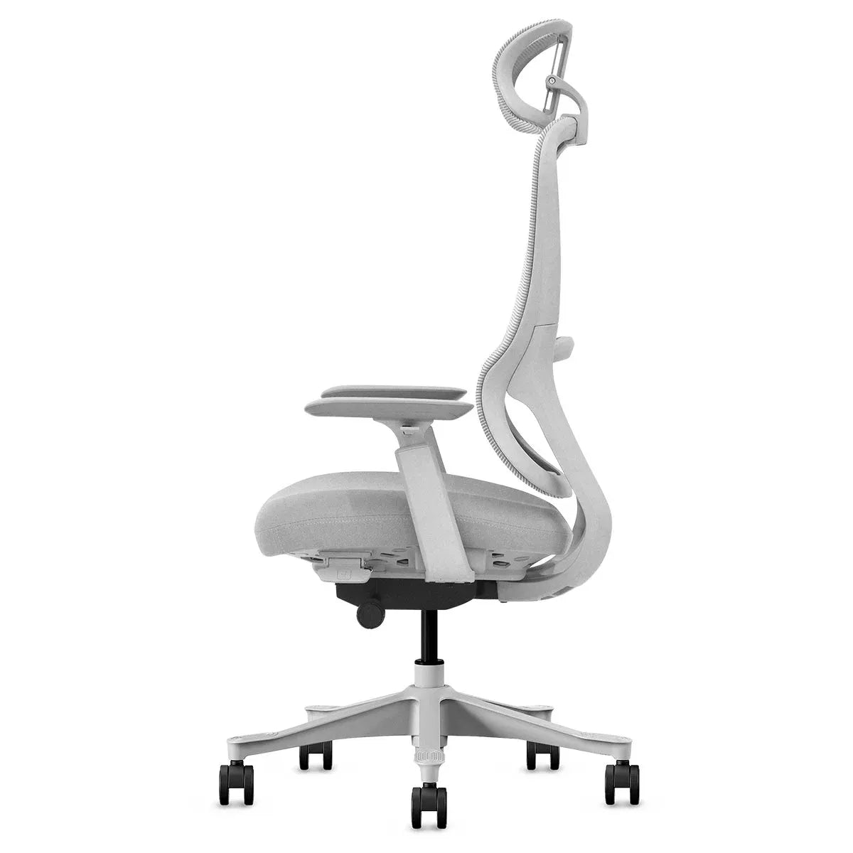 Yallingup white and grey ergonomic mesh office chair