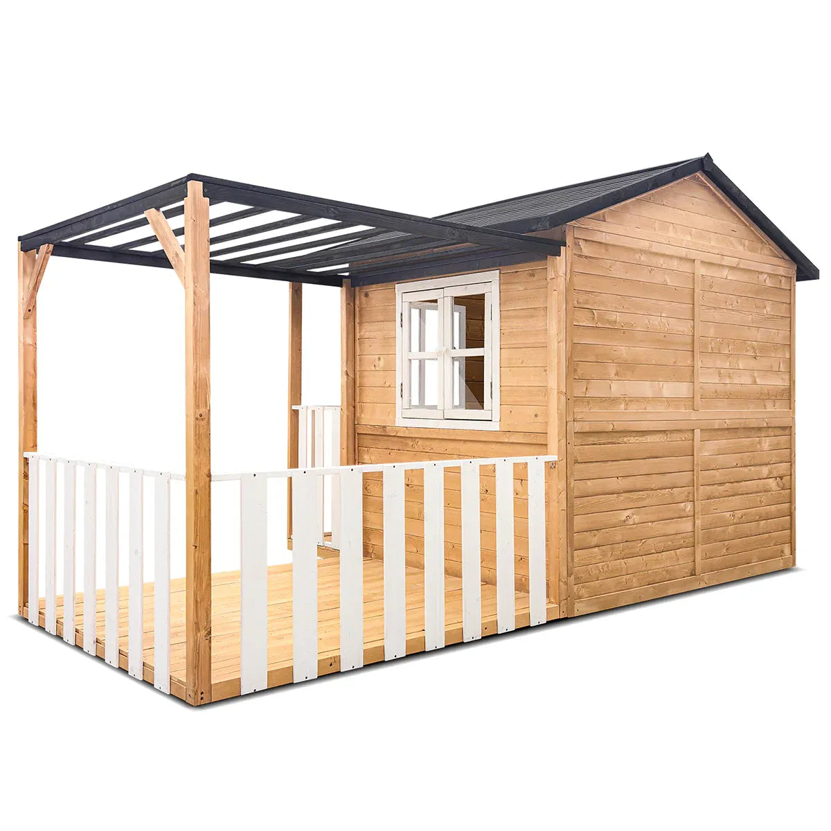 Wooden Cubby House with Pergola