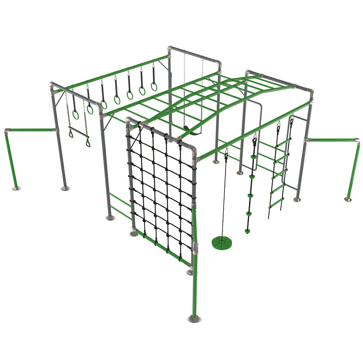 Kids Outdoor Play Centre with Monkey Bars, Swings and Gym Rings