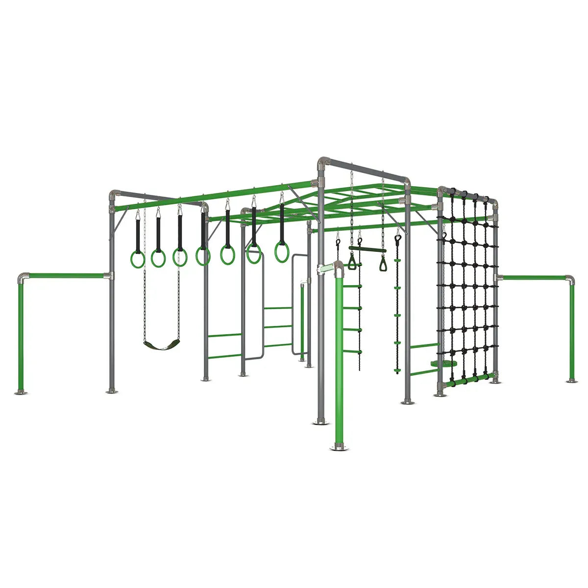 Kids Outdoor Play Centre with Monkey Bars, Swings and Gym Rings