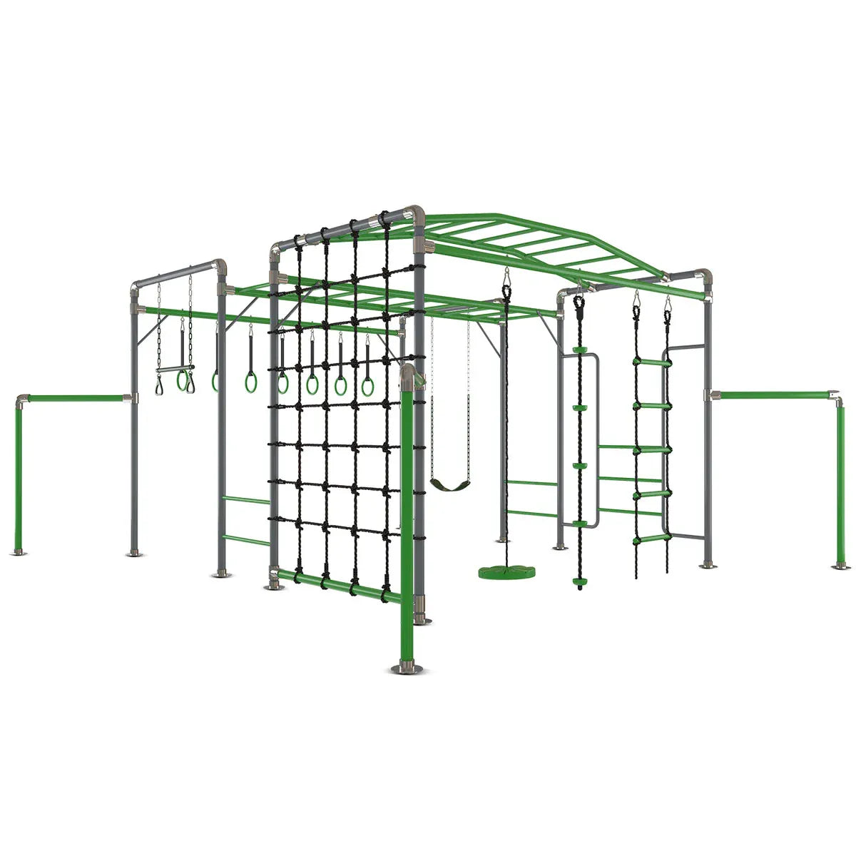 Kids Outdoor Play Centre with Monkey Bars, Swings and Gym Rings