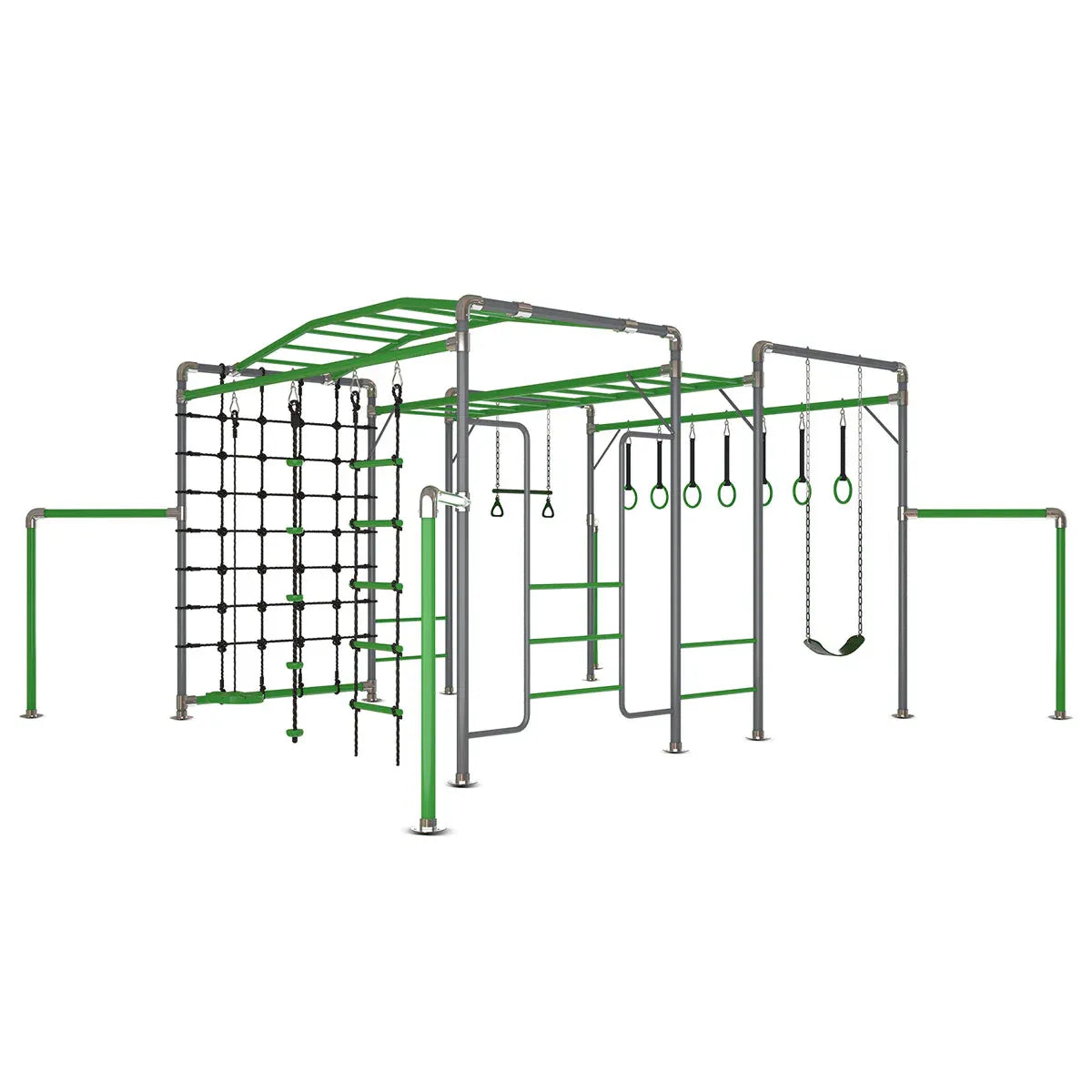 Kids Outdoor Play Centre with Monkey Bars, Swings and Gym Rings