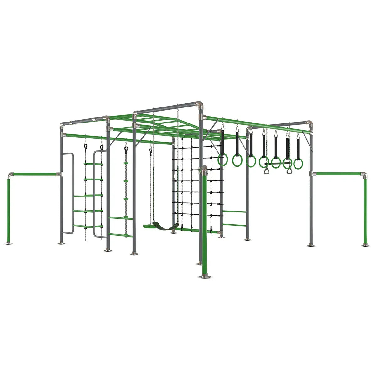 Kids Outdoor Play Centre with Monkey Bars, Swings and Gym Rings