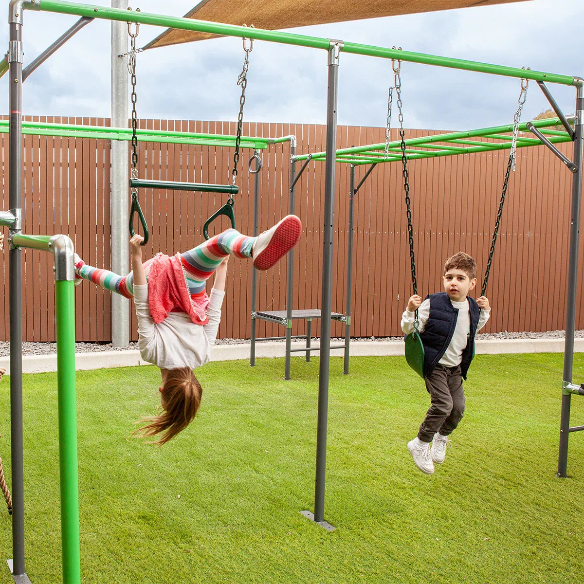 Kids Outdoor Play Centre with Monkey Bars and Swings
