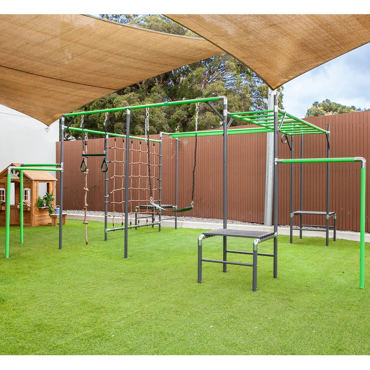 Kids Outdoor Play Centre with Flying Fox, Swings and Monkey Bars