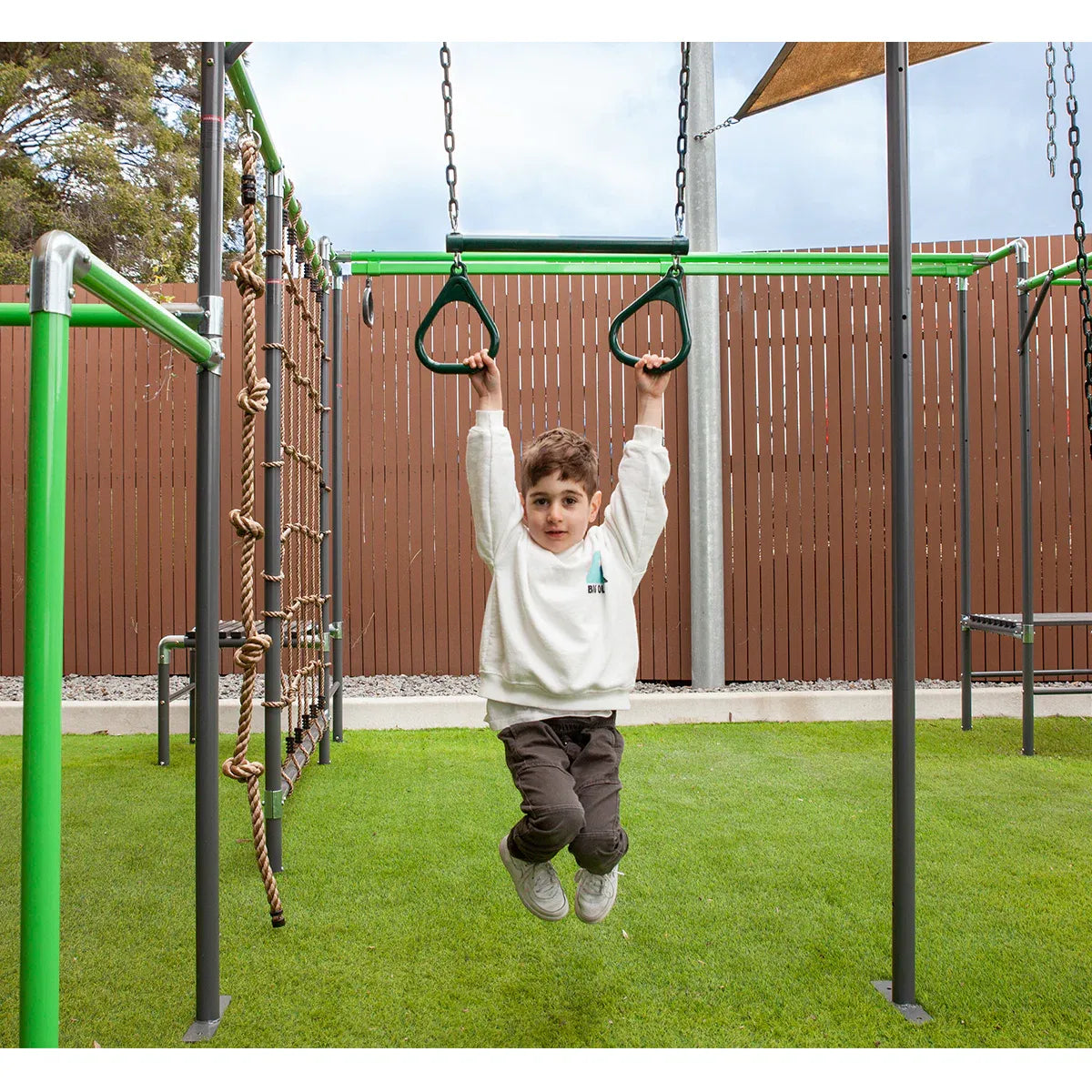 Kids Outdoor Play Centre with Flying Fox, Swings and Monkey Bars