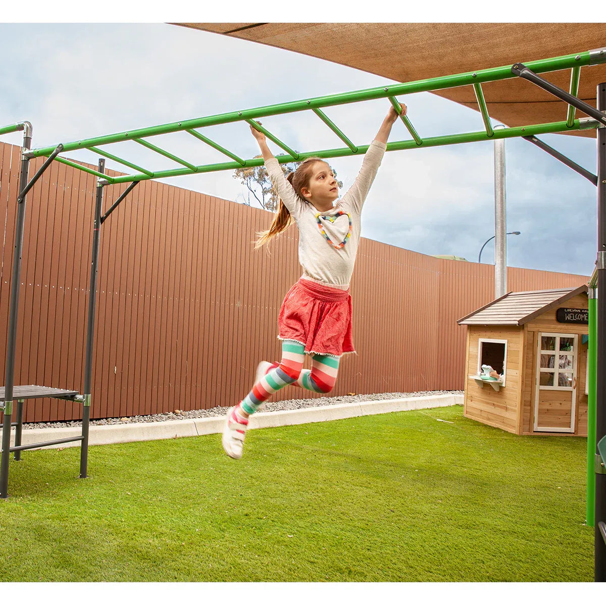 Kids Outdoor Play Centre with Flying Fox, Swings and Monkey Bars