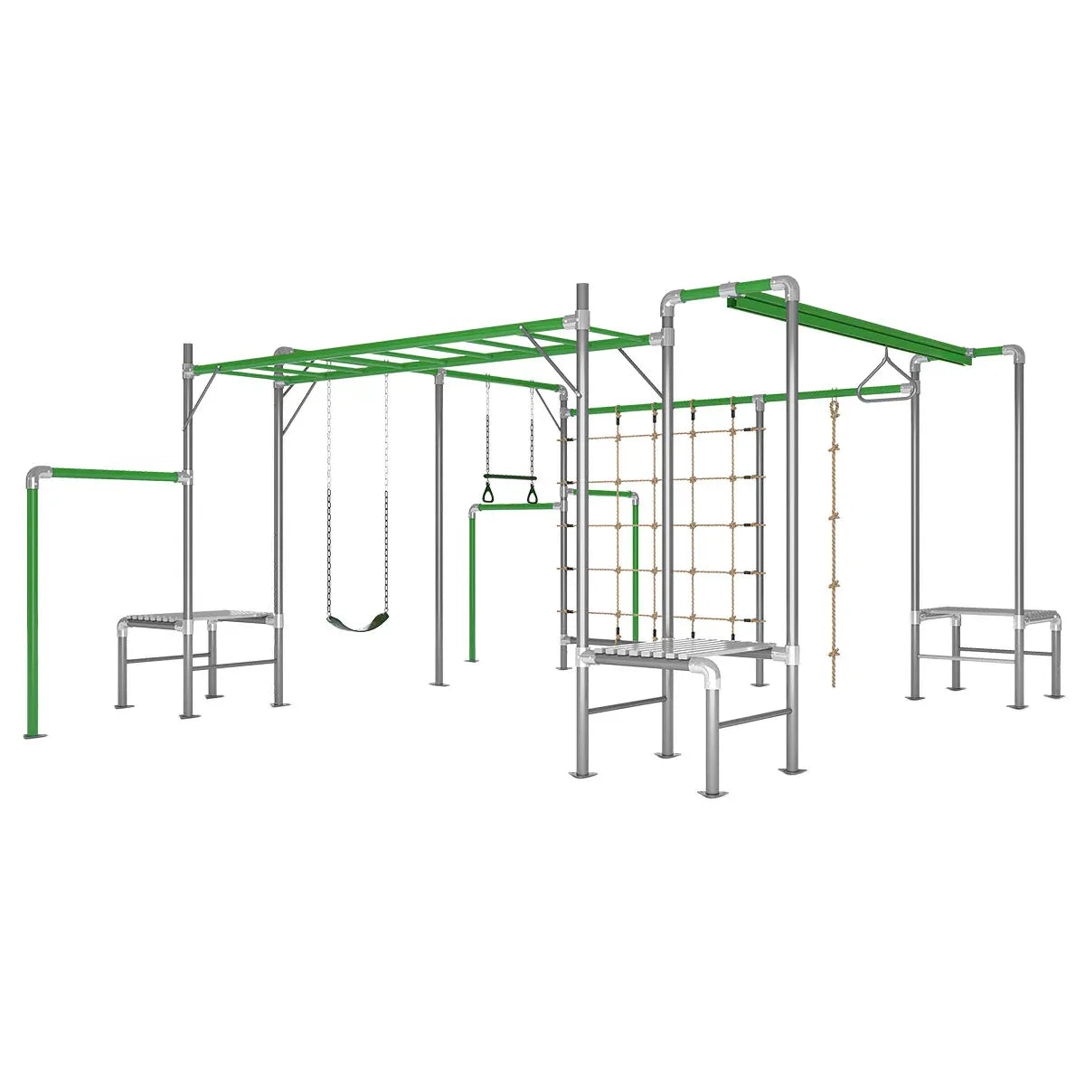 Kids Outdoor Play Centre with Flying Fox, Swings and Monkey Bars