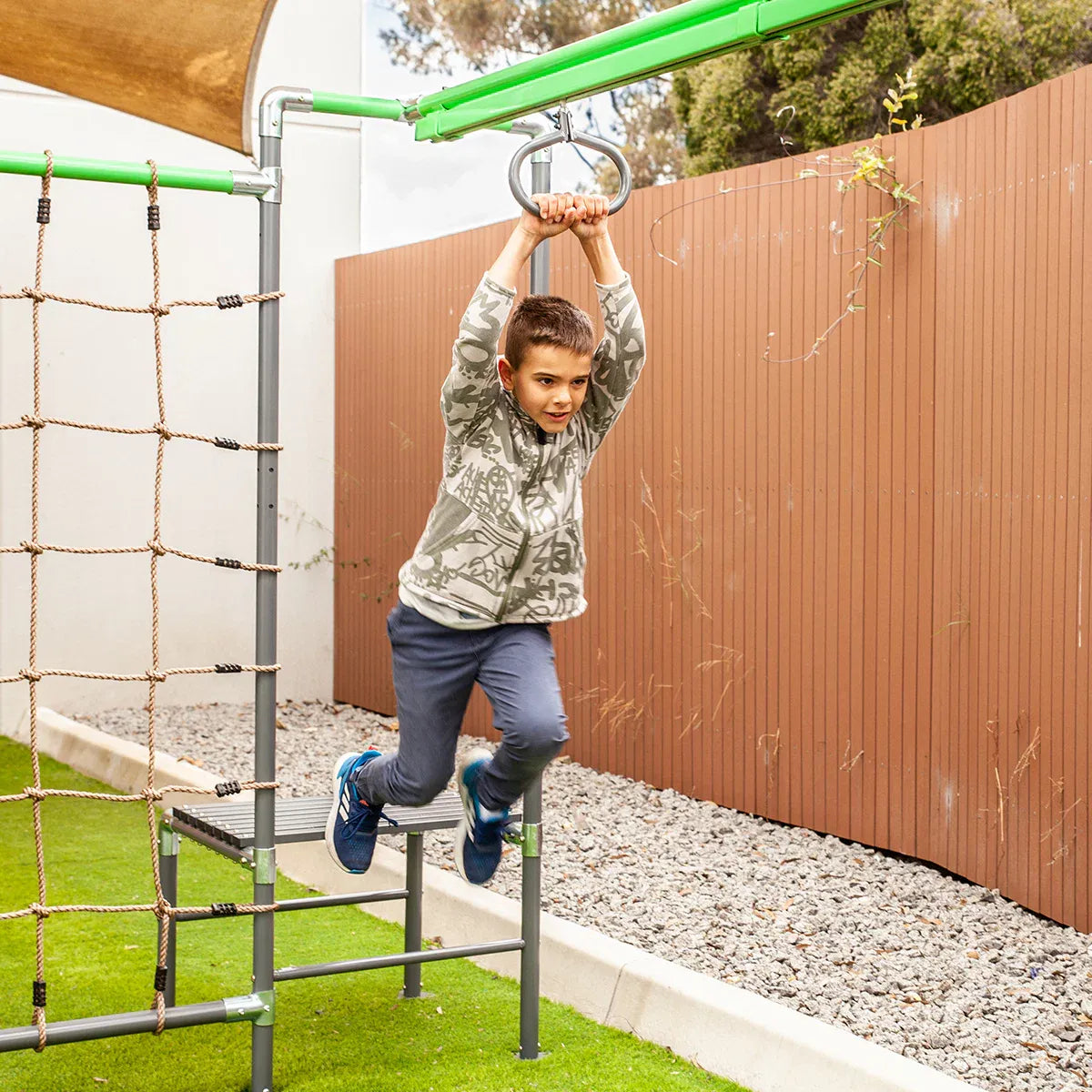 Kids Outdoor Play Centre with Flying Fox and Climbing Net