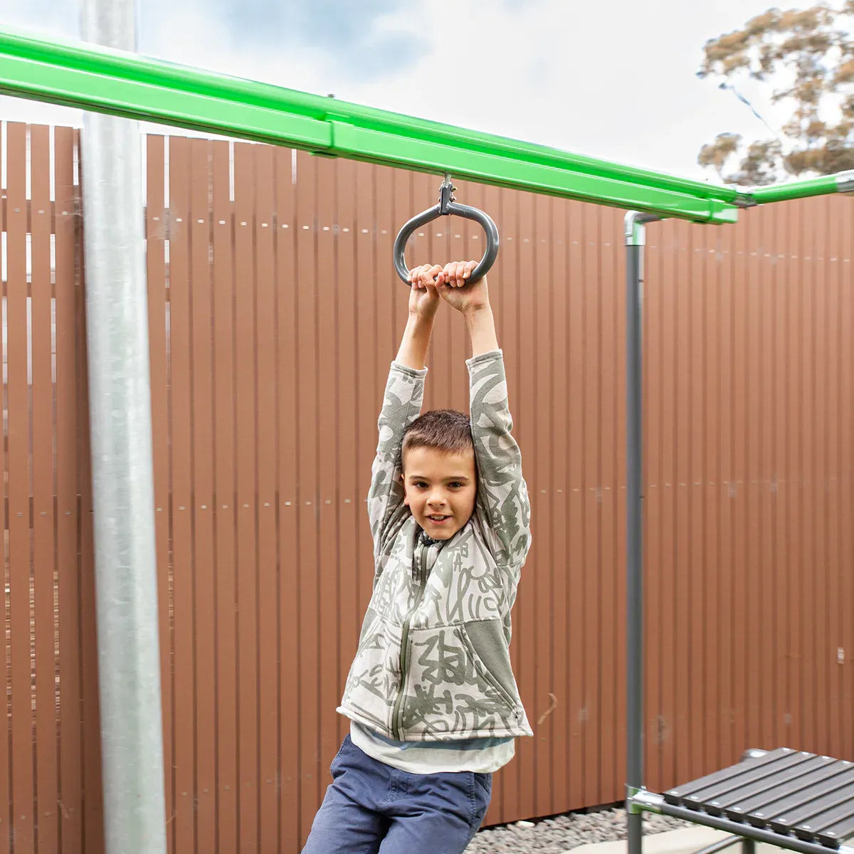 Kids Outdoor Play Centre with Flying Fox and Climbing Net